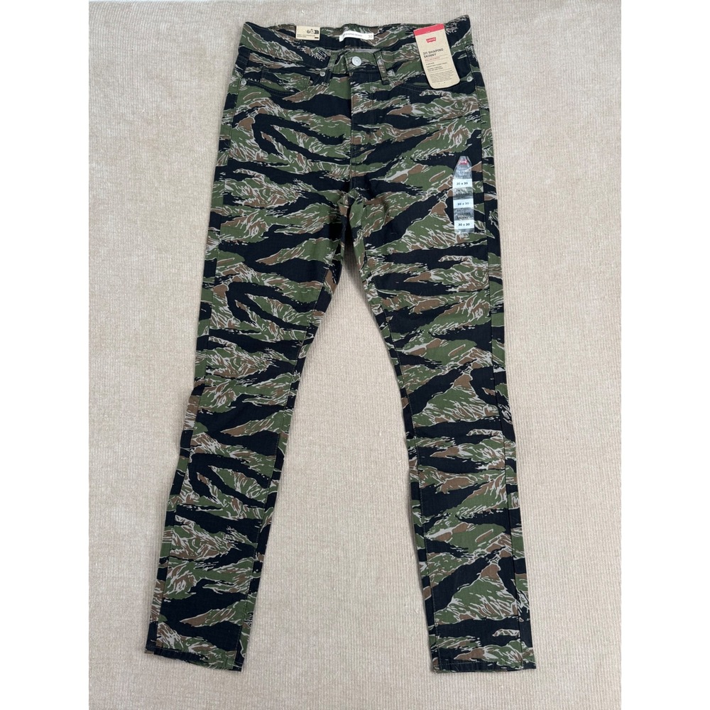 Levis 311 Shaping Skinny Jeans Women 30x30 Tiger Stripe Camo Stellar Stretch NWT